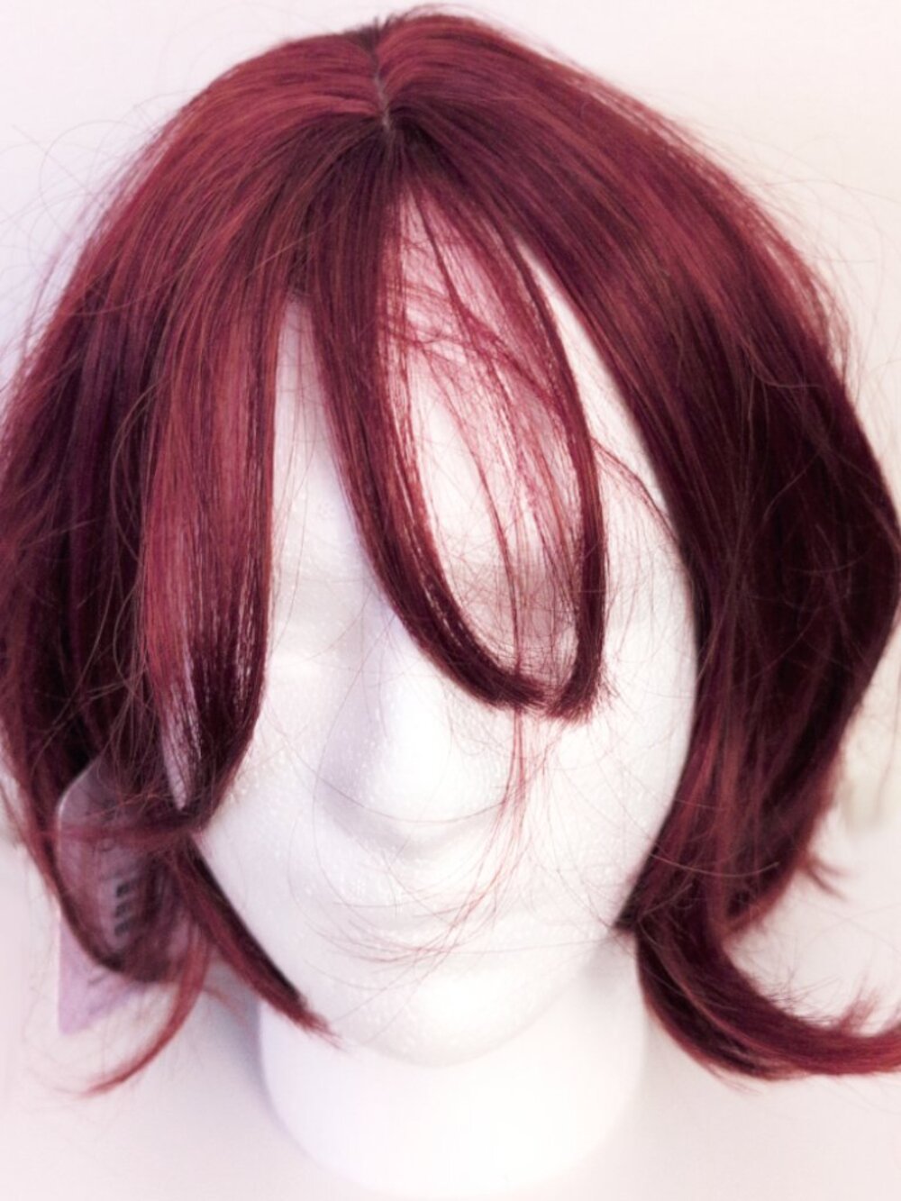 Red Wig Cosplay Hair Costume Burgundy Copper 12 Inches Synthetic Maki Nishikino